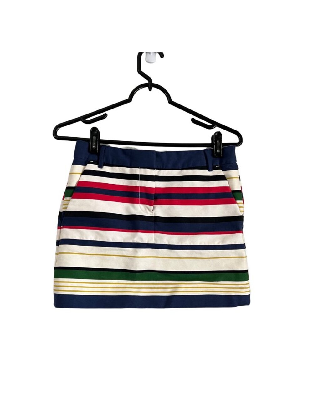 J Crew Multicolor Striped Cotton Mini Skirt Size 00
